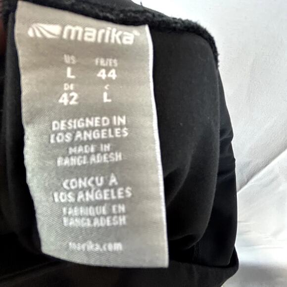 Marika Size Large Capri leggings sports joggers black women's stretch - Picture 4 of 5